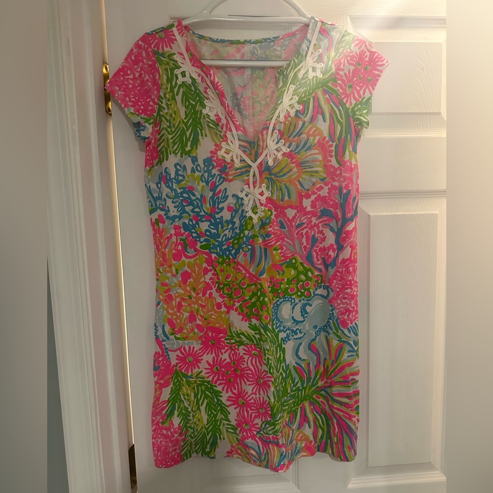 Lilly Pulitzer Brewster Dress (Size S) (Multi More Lovers Coral)